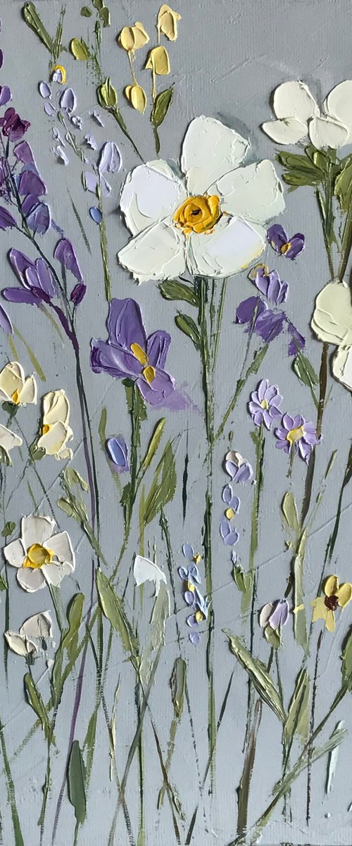 Flowers oil painting 22x28cm by Leysan Khasanova