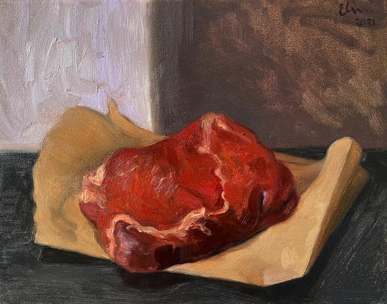 Still Life with ribeye steak