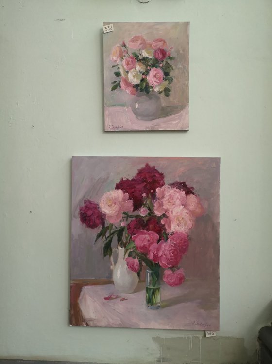 Bouquets of peonies