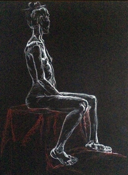 Red Box - Female Nude by Kathryn Sassall