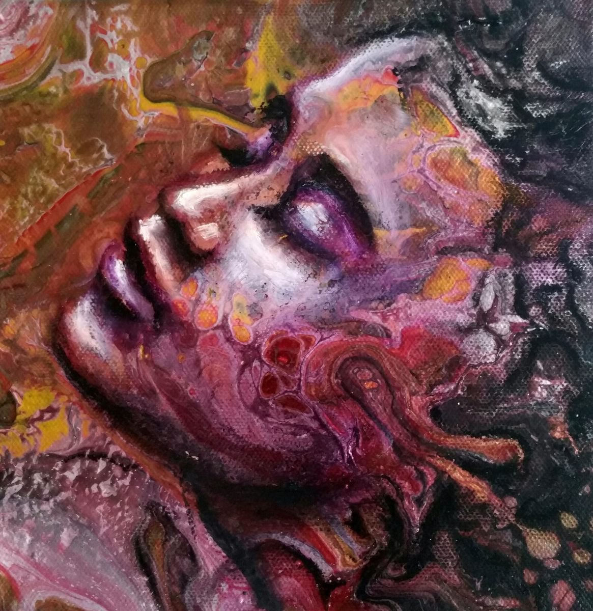 Expressive Painting , Lenore By Elena Kraft, 8 X 8, Artwork For Sale On Artfinder