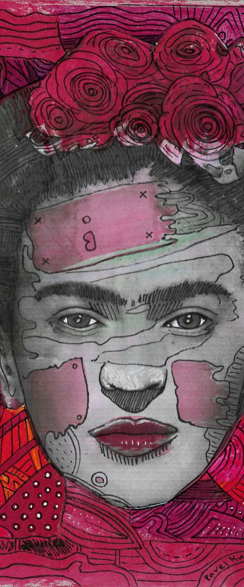 Portrait of Frida Kahlo #68 by Pavel Kuragin