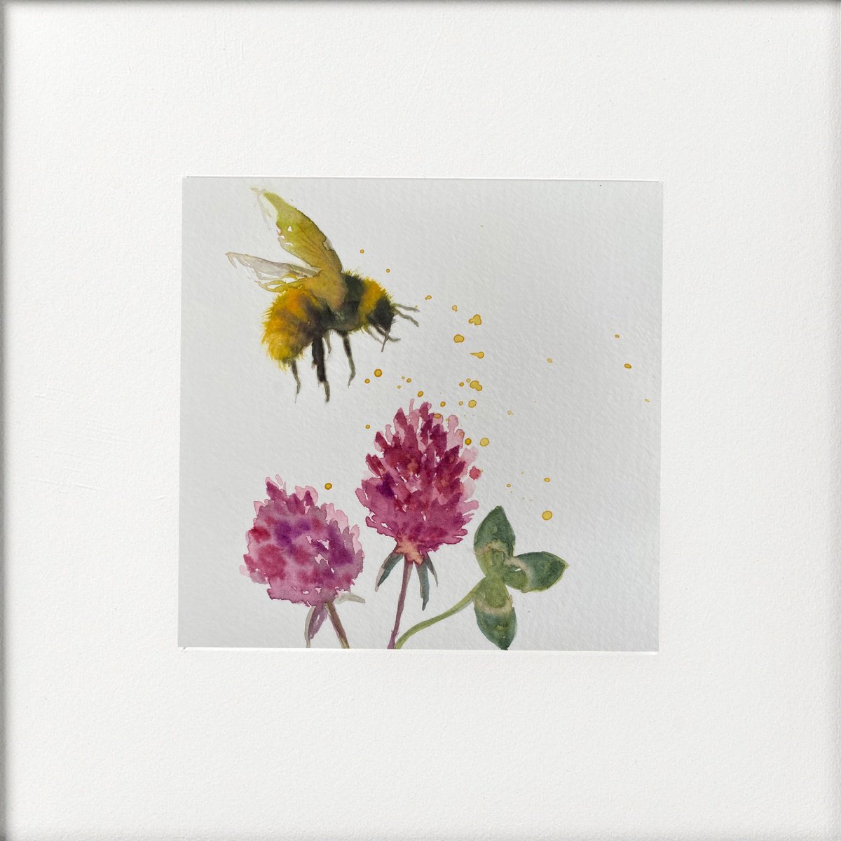 Bee Red Clover Flowers by Teresa Tanner