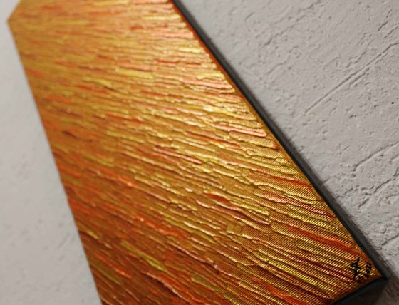 Gold orange copper knife texture