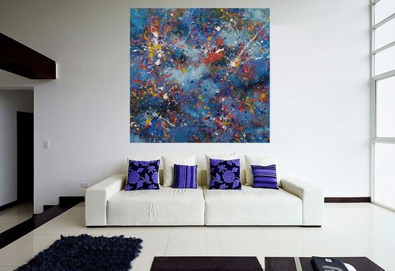Modern Abstract ACRYLIC PAINTING on CANVAS by M.Y.