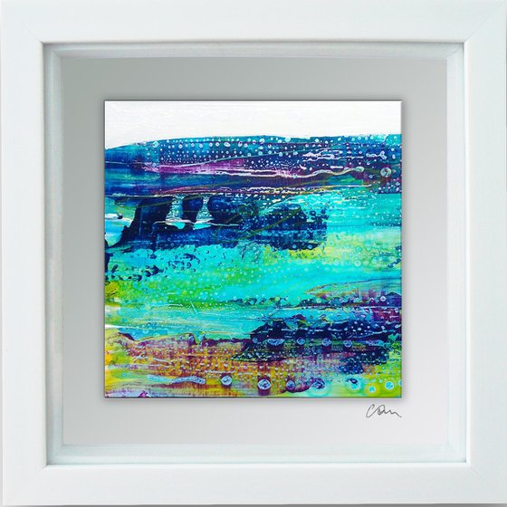 Framed ready to hang original abstract - abstract landscape #19