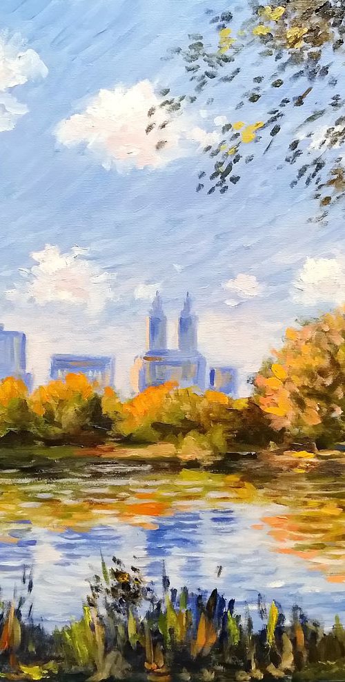 Central Park. Autumn. 60 х 50 cm by Oleh Rak