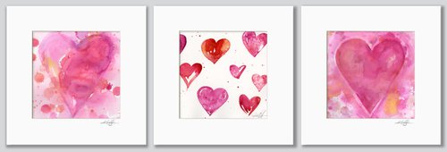 Sweet Heart Collection 2 - 3 Paintings by Kathy Morton Stanion