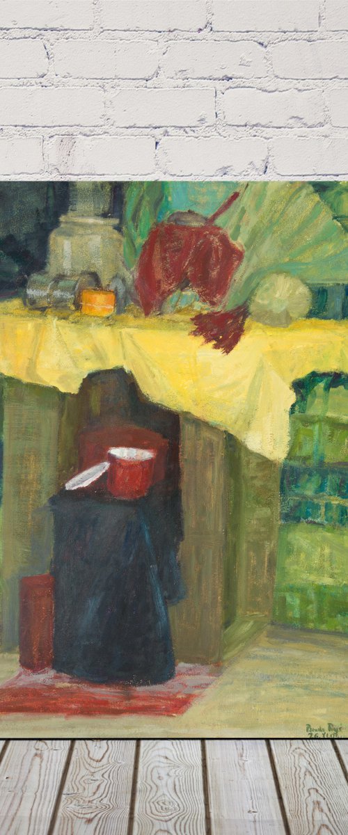 Still Life with a Red Pot by Pamela Rys
