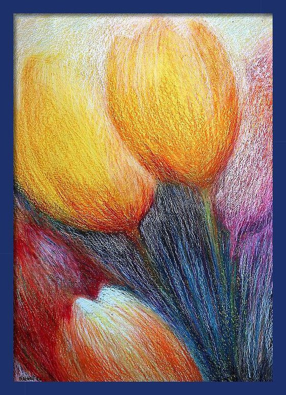 Fantasy with Flowers 337: paper 59x42cm