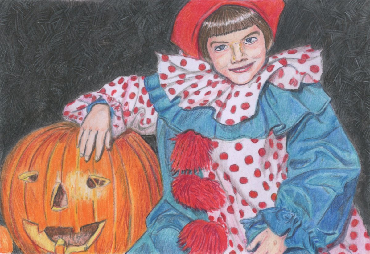 Pumpkin And Girl by David W. J. Lloyd