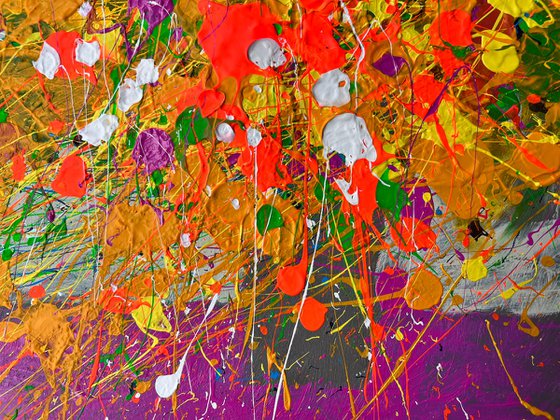 Abstract painting Threads of life