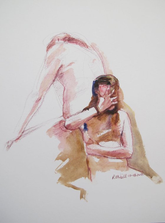 Studies of a male nude