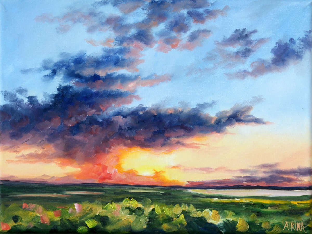 Breaking Through The Clouds By Katrina Case, 12 X 9, Artwork For Sale On Artfinder