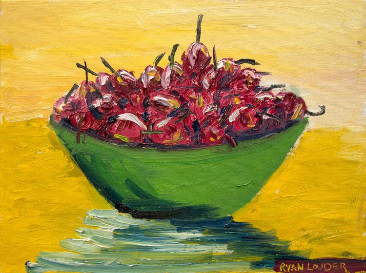 Cherry Painting Bowl Of Fruit Oil Painting S Artfinder