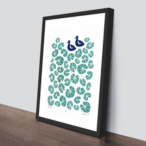 Lily Pond - Unframed - FREE Worldwide Delivery