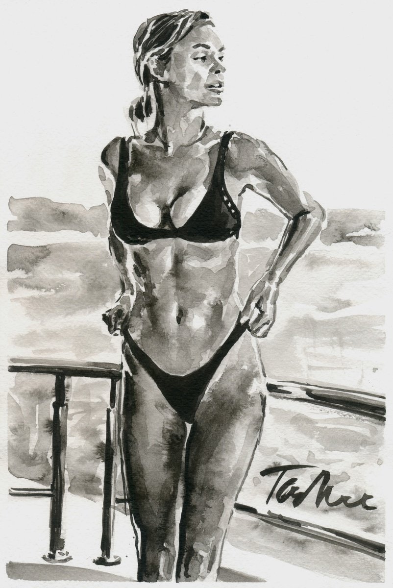 Urban And Pop Ink Drawing , Weekend Voyage By Tashe, 8 X 12, Artwork For Sale On Artfinder