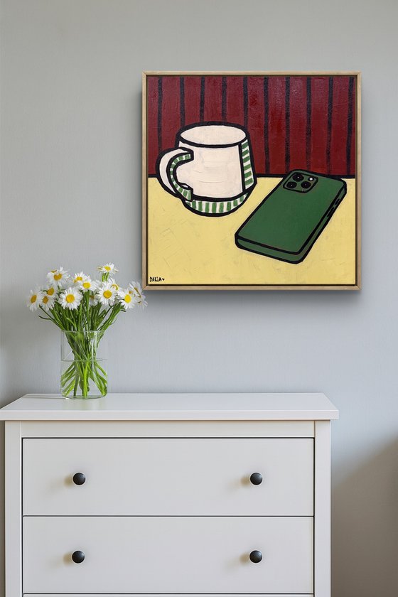 Still Life with Mug and Phone