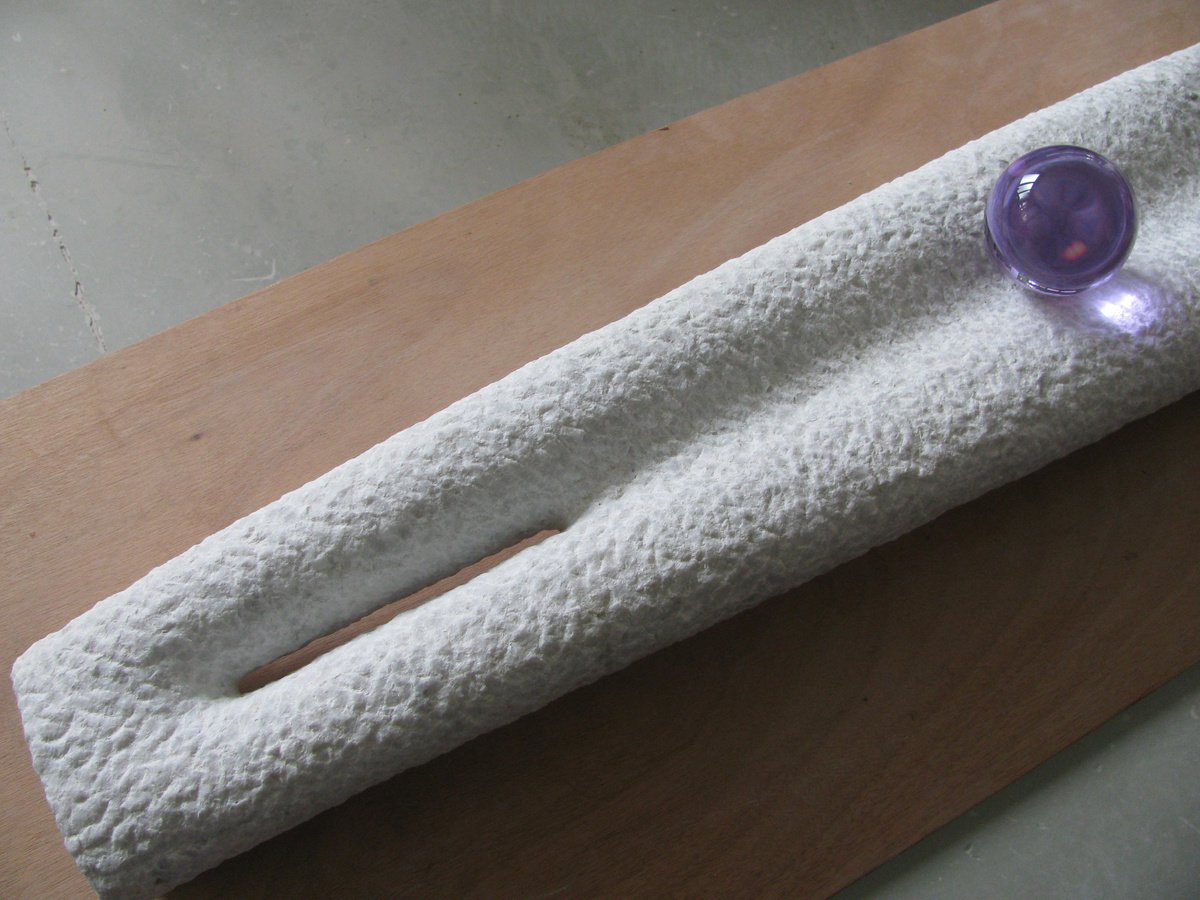 Organic Abstract Stone Sculpture By Fieke De Roij, 35 X 6, Catch The Light, Original Artwork