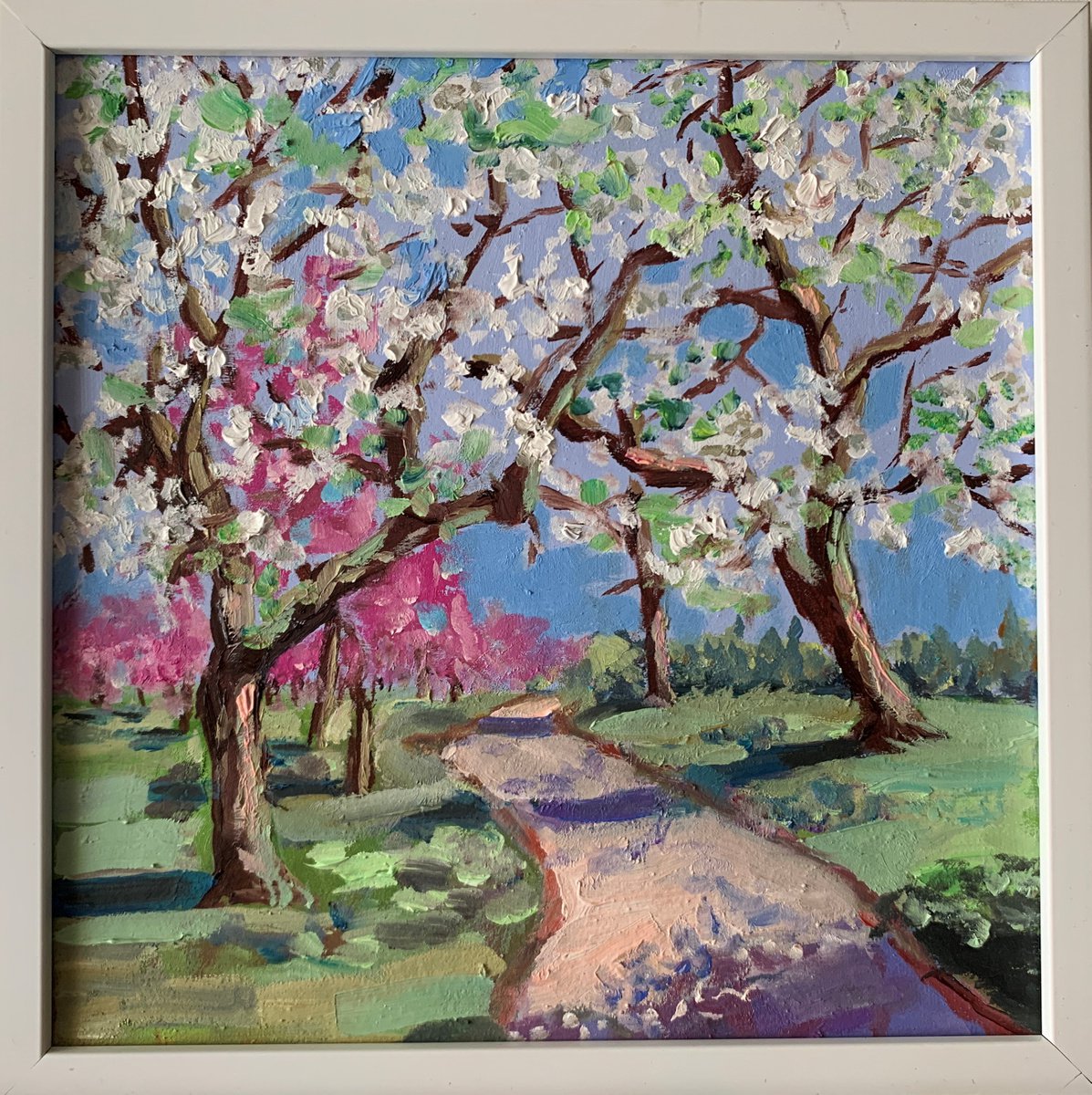 Cherry Blossom. By Vita Schagen, 9 X 9, Artwork For Sale On Artfinder