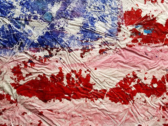 U.S.A. (n.250) - 95 x 69 x 2,50 cm - ready to hang - acrylic painting on stretched canvas