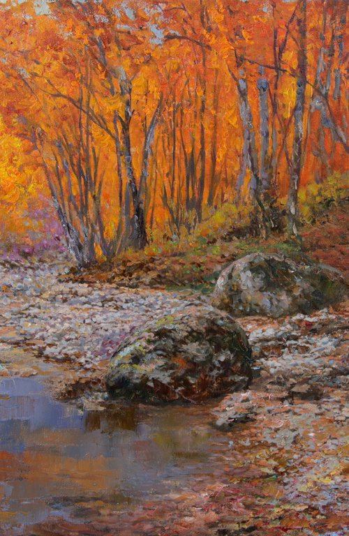 Autumn river by Eduard Panov