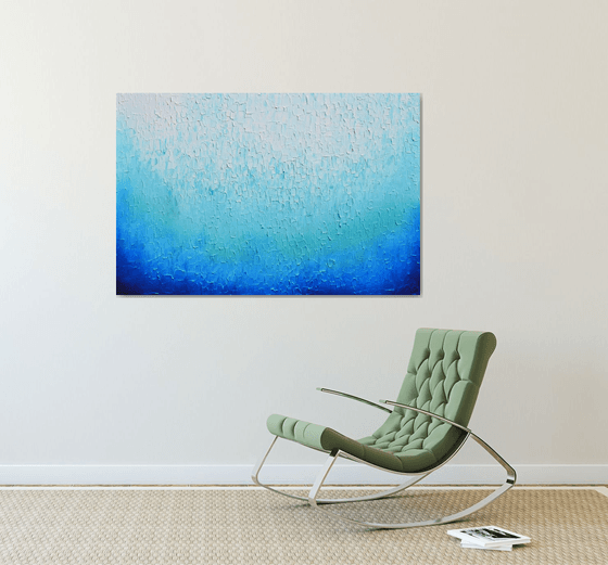 Tranquil XII - Large Blue Painting