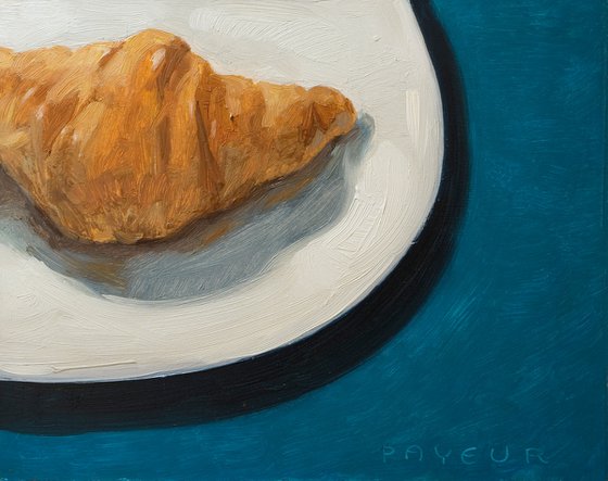 good morning - still life of a french croissant