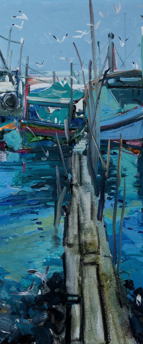 Boats and Birds by Khanlar Asadullayev