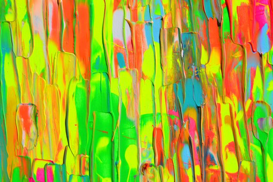 63x31.5'' Large Ready to Hang Colourful Modern Abstract Painting - XXXL Happy Gypsy Dance 11