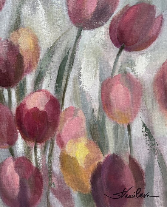 Tulips in the Rain
