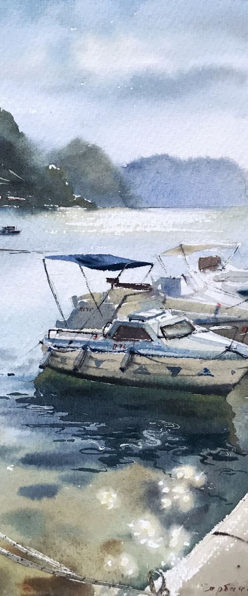 Boats, Montenegro by Eugenia Gorbacheva