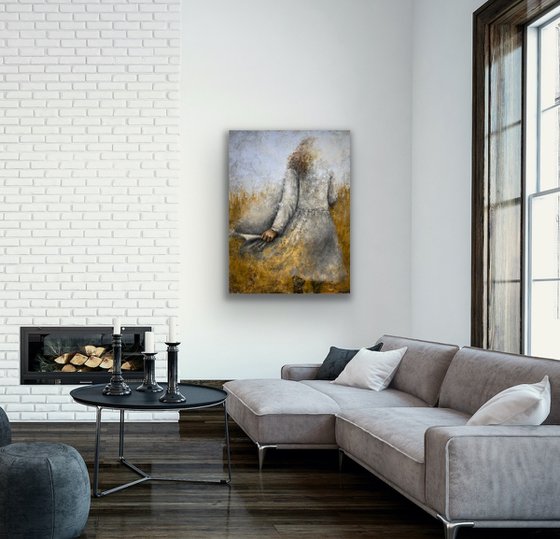 Running through the golden fields