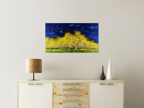 Autumn birch forest