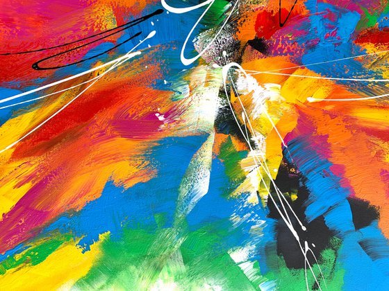 Together We Fly - XL LARGE,  MODERN ABSTRACT ART – EXPRESSIONS OF ENERGY AND LIGHT. READY TO HANG!