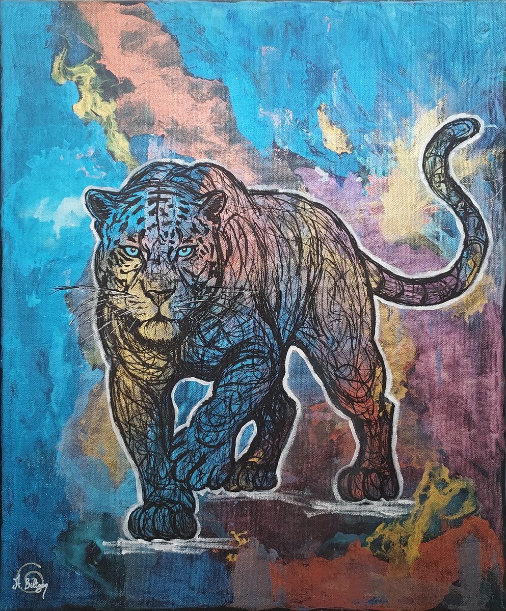 Blaze Panther By Axelle Biltgen, 15 X 18, Artwork For Sale On Artfinder