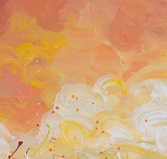 Sunset Clouds - Colorful Landscape Painting