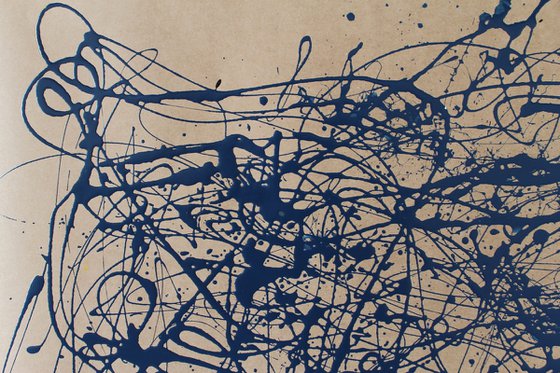 Blue Energy- Style Jackson Pollock