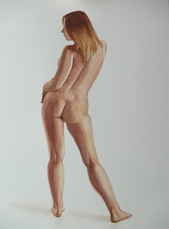 Standing female nude