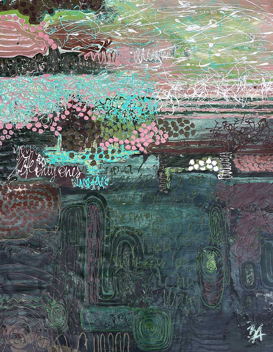 Abstract Acrylic Painting By Bogdana Antoniuk, 41 X 50, Embrace Yourself, Original Artwork