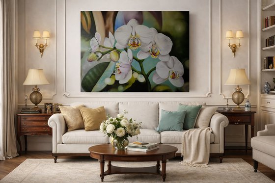 White Orchids Floral