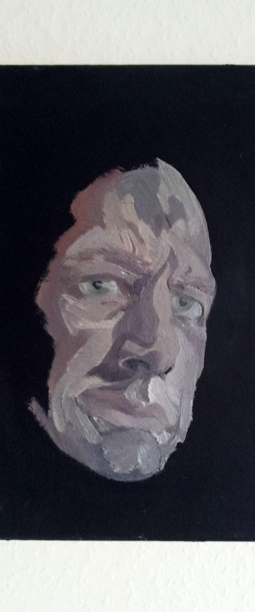 Out of the Dark II (Self-Portrait) by Adam Grose MA RWAAN