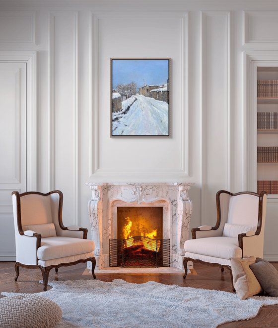 Snow-Covered Pathway