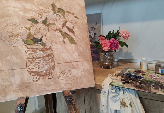 Roses, geraniums and gardenias