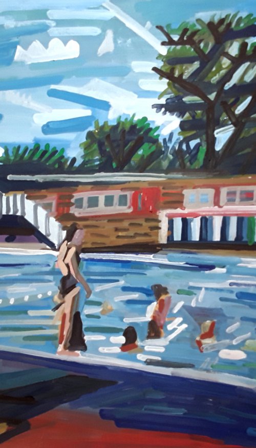 Lifeguard at public pool by Stephen Abela