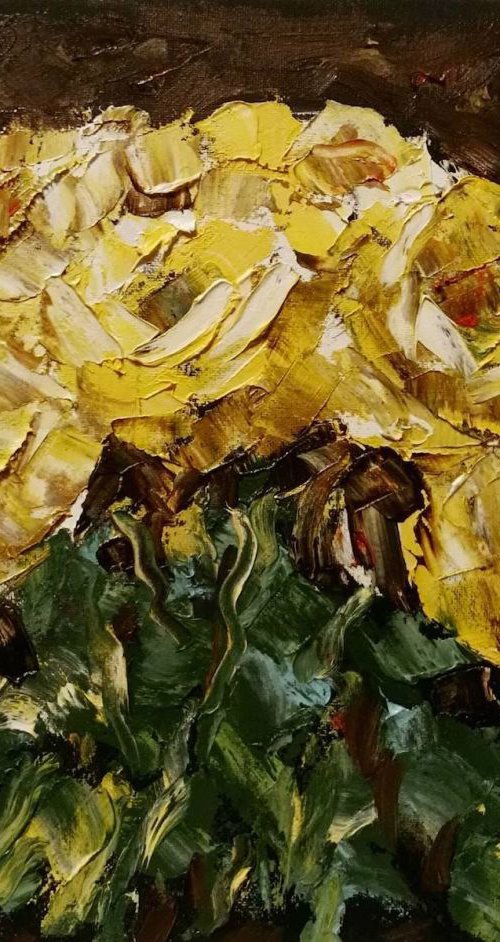 Yellow roses. by Leo Baxiner