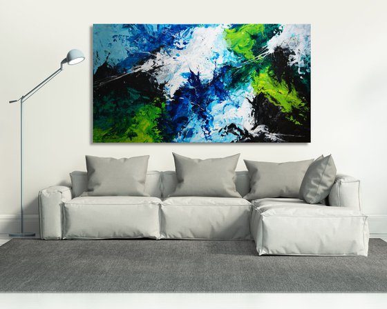 CANVAS ONLY: Color Storm III (200 x 110 cm) XXXL (80 x 44 inches)