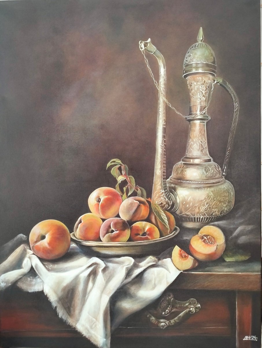 Peaches By Irina Dmitrieva, 24 X 31, Artwork For Sale On Artfinder