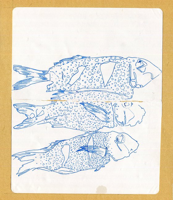 Blue Fish Sketch