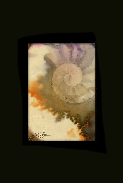 Nautilus Shell 2020-4 -  Mixed Media Sea Shell Painting by Kathy Morton Stanion by Kathy Morton Stanion